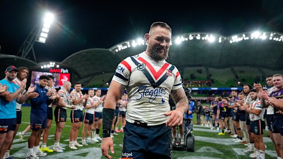 Jared Waerea-Hargreaves is given a guard of honour for his last game on Friday.