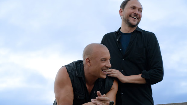 L to R: Vin Diesel and Director Louis Leterrier on the set of FAST X Fast Furious