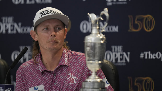 Cameron Smith and the Claret Jug after his win in The Open.