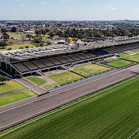 The heritage-listed grandstand.
