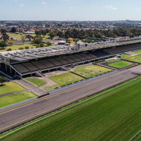 The heritage-listed grandstand.