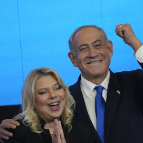 Former Israeli Prime Minister Benjamin Netanyahu and his wife Sara.