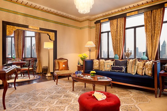 Inside a Peace Hotel suite – an art deco masterpiece.