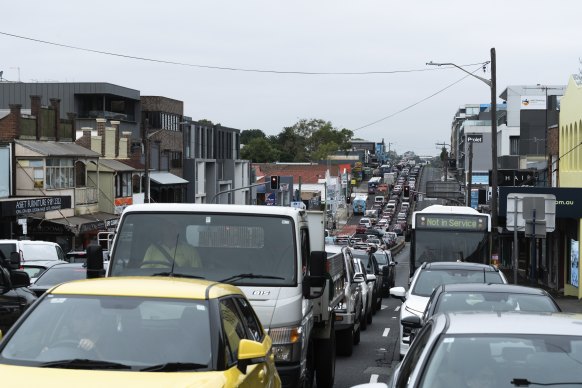 Traffic on Victoria Road at Gladesville has worsened since the changes to the Rozelle Interchange, locals say.
