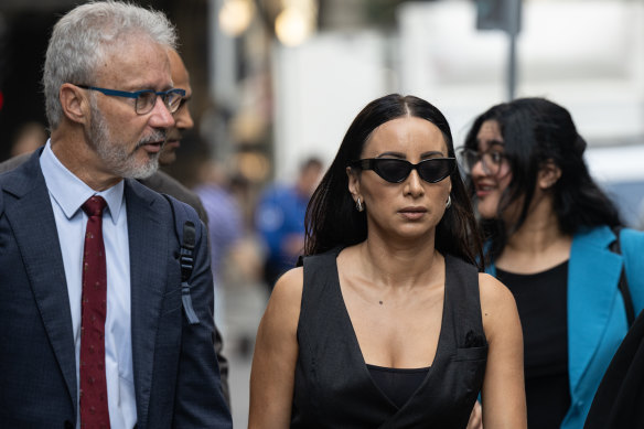 Antoinette Lattouf and solicitor Josh Bornstein outside the Federal Court in Sydney on Thursday.