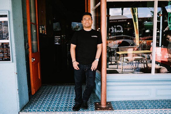 Angel Mayorga, co-owner of La Carmela Restaurant, a favourite local spot.