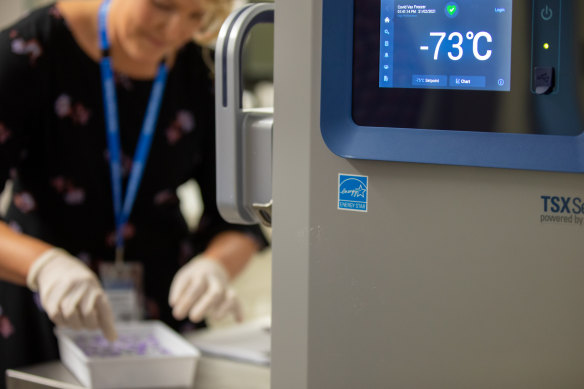 Pfizer’s COVID-19 vaccine being delivered to Queensland hospitals, kept at minus 73 degrees.