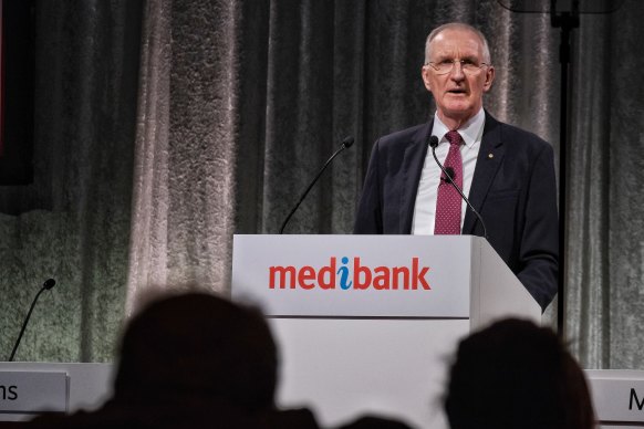 Medibank chair Mike Wilkins told investors the company’s cybersecurity systems were “clearly not robust enough”. 