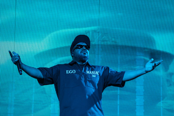 Ice Cube performs at Sidney Myer Music Bowl on March 9, 2025.