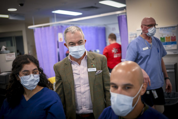 Daniel Crompton (middle), director of the emergency department at Northern Hospital. 