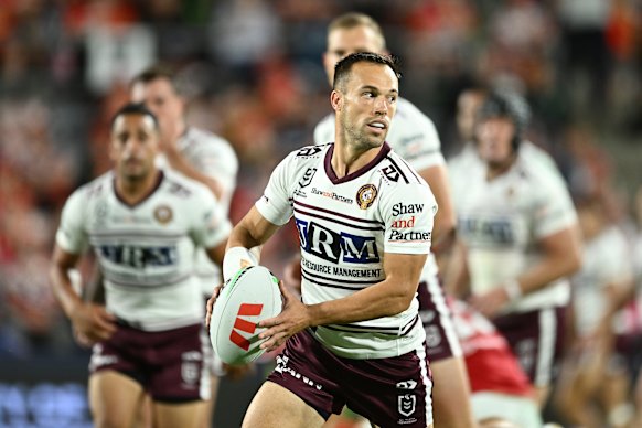 Luke Brooks in action against the Dolphins last Thursday.