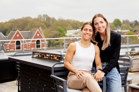 Katrina Gorry (left) and Clara Markstedt. “I’d just look at her picture [on Tinder] and then close the app, without swiping left or right,” says Markstedt.