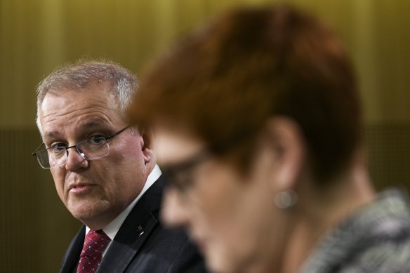 Prime Minister Scott Morrison and Minister for Foreign Affairs Marise Payne .