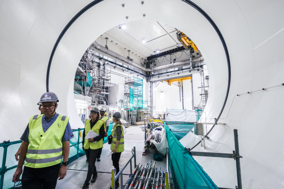 Inside the new reactor.