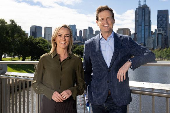 Alicia Loxley and Tom Steinfort will co-anchor Nine Melbourne’s 6pm news bulletin following Peter Hitchener’s 25-year stint.