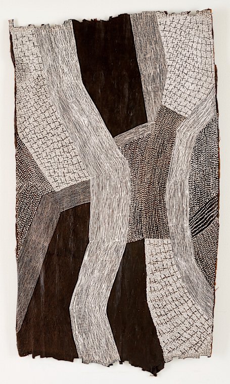 Wynne Prize winner Djakangu Yunupingu’s ‘Nyalala gurmilili’.