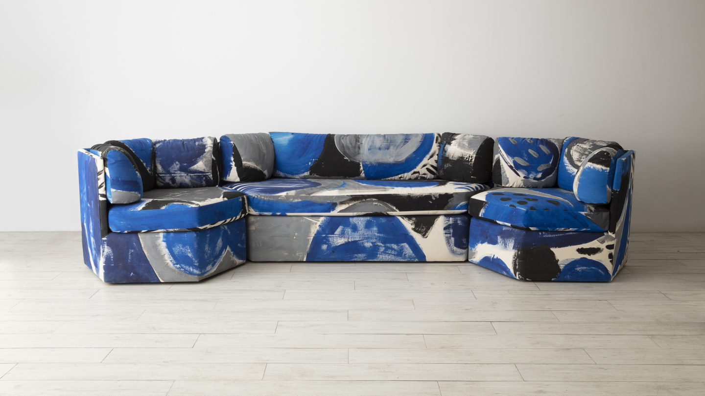 Le Blu Lagoon sofa set by Naomi S. Clark for Fort Makers, New York.