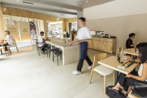 Sushi On Little Bourke is a light, bright canteen.