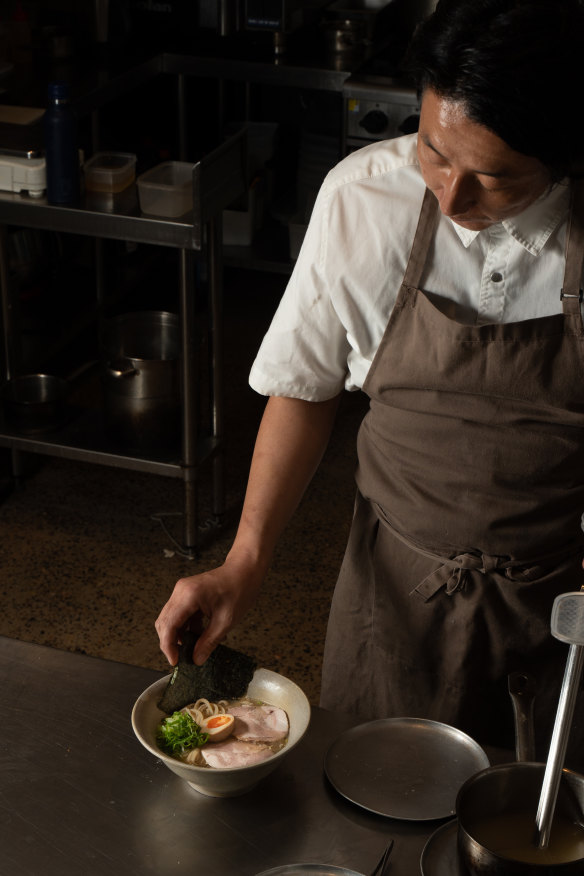 Chef Daiki Shigeta’s signature ramen with hand-cut rye noodles.