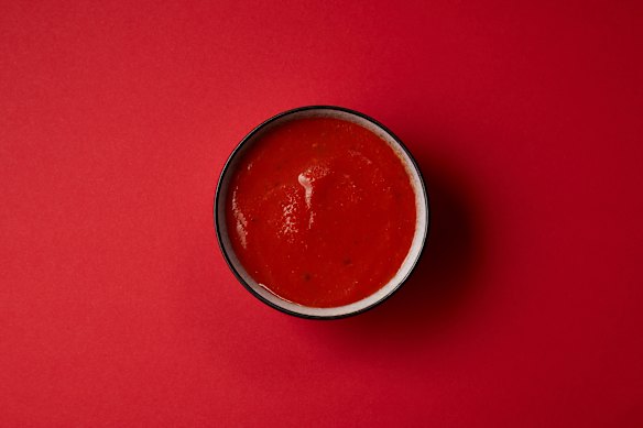 Canned tomato soup is easy to prepare but low in fibre and protein.