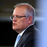 Prime Minister Scott Morrison at the National Press Club on Tuesday.