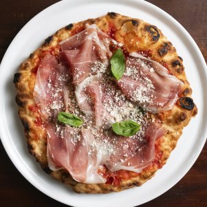 Miss Fritta Pizza with extra prosciutto.