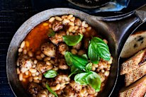 Neil Perry’s sautéed pork and beans.