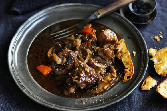 Neil Perry's beef, mushroom and ale stew. 