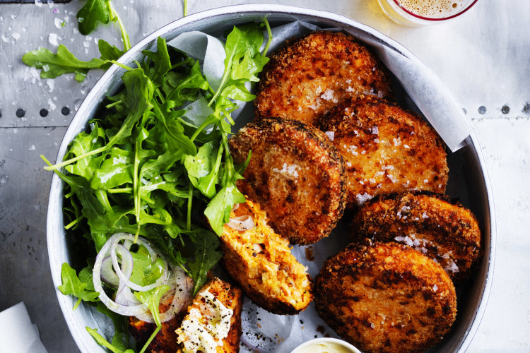 Sweet potato and salmon cakes
