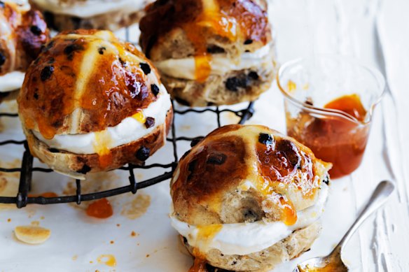 Adam Liaw's hot cross bun semla.