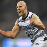 Ablett joins Gold Coast homecoming party in a Cats jumper
