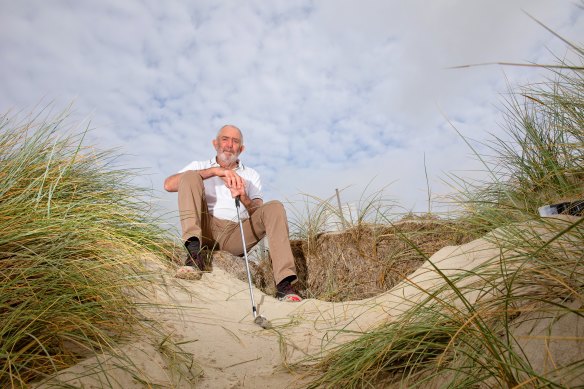 Farmer and golfer Rex Grady, who has been involved in protecting the golf course for years from sea level rises.