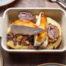 The go-to dish: Coq au vin for two.