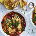 Snapper and chorizo cataplana.