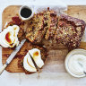 Seed, date, walnut and maple breakfast loaf