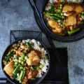 Julia Busutil Nishimura’s oyakodon (chicken and rice bowls).