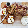 Seed, date, walnut and maple breakfast loaf