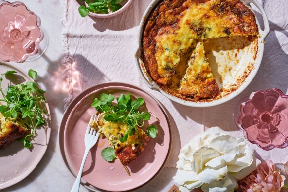 Curtis Stone’s breakfast strata.