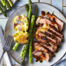 Steak with store-bought crispy chilli oil and simple sides is a midweek favourite.