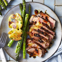 Steak with store-bought crispy chilli oil and simple sides is a midweek favourite.