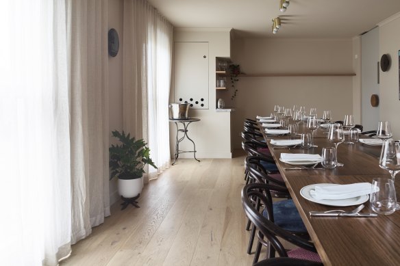 The wine room is in a 19th-century building.