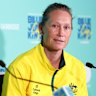 Sam Stosur addresses the press pack at Melbourne Park.