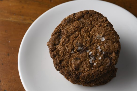 Chocolate oat and sea salt cookie. 