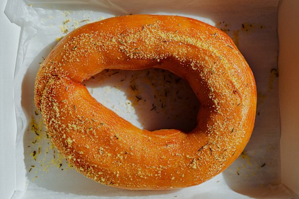 Chicken salt and thyme doughnut. 