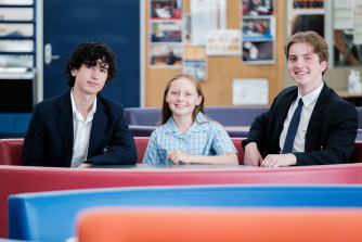William Sandral, Hannah Ross and Ned Graham - on the state’s student representative council - are determined to take a seat at the policy-making table.