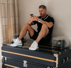 Michael Clarke’s favourite fashion era is now: “The sports trend has become acceptable everywhere. Gone are the days when you can’t wear trainers or shorts into a restaurant.”   