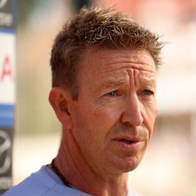 Noble at Kangaroos training at Arden Street this week.