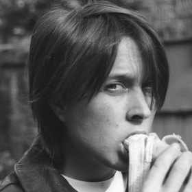 A seam of mischief: <i>Eating a Banana 1</i> (1990) by Sarah Lucas.