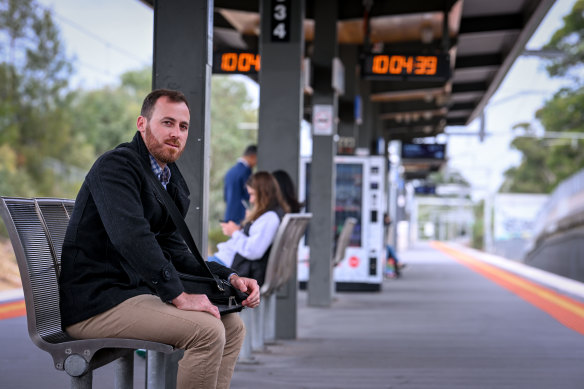 Commuter Andy Dolan has been getting experimental since the three-month closure of the Mont Albert and Surrey Hills stations began in February.