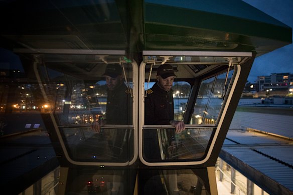 Baker aboard MV Fairlight: on a clear night, “it’s like the street lights are on out here.”